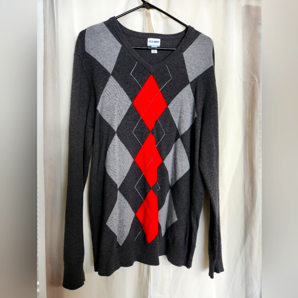 Men's OLD NAVY Sweater Diamonds - Large